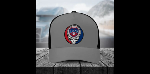 Grateful Dead - Texas Rangers Stealie Grateful Dead Trucker Cap - StealieShop